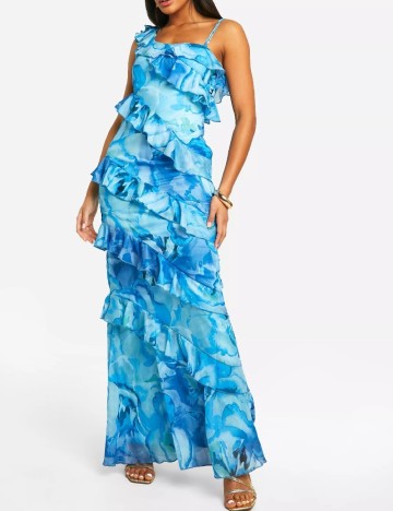 Rochie lunga Boohoo, albastru