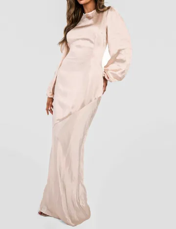 Rochie lunga Boohoo, crem