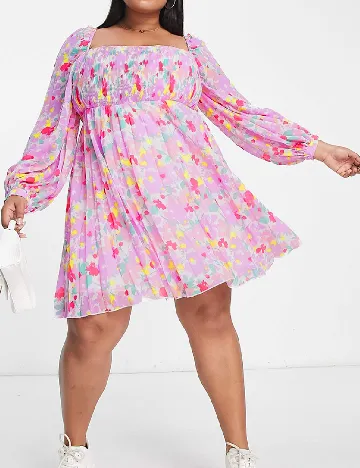 Rochie scurta ASOS Curve, floral print Floral print