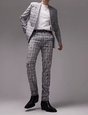 Pantaloni Topman, gri