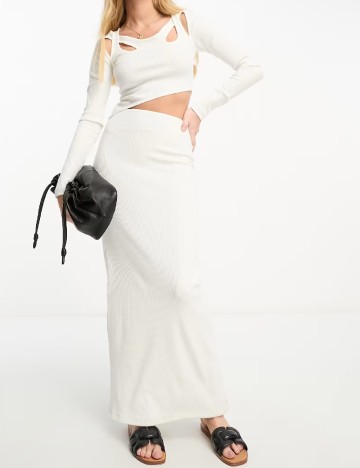 Rochie lunga ASOS, ecru