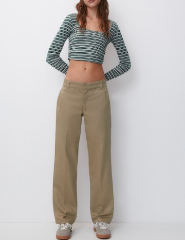 Pantaloni Pull&Bear, kaki