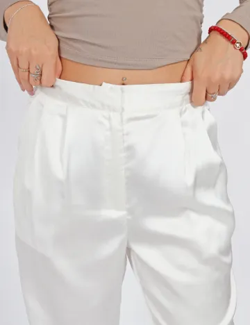 Pantaloni extro&vert, alb