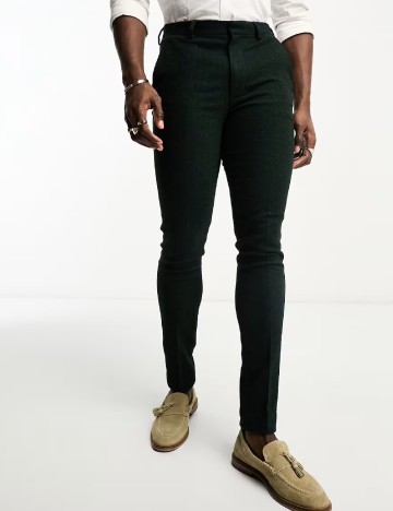 Pantaloni ASOS, verde inchis