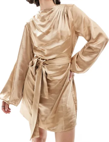 Rochie scurta Pretty Lavish, maro
