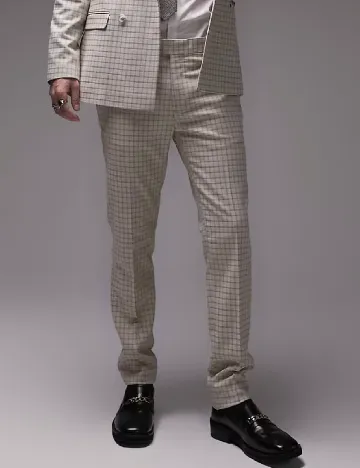 Pantaloni Topman, maro deschis
