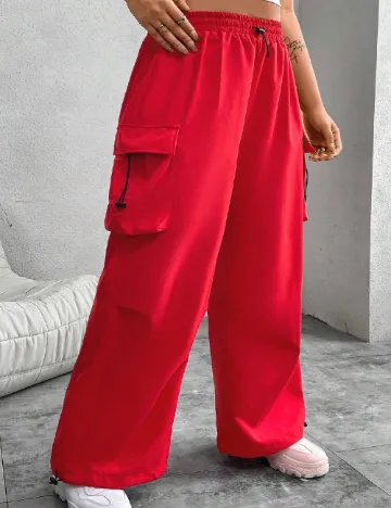 Pantaloni SHEIN CURVE, rosu