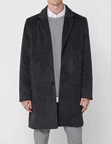 Palton Only, gri inchis, M