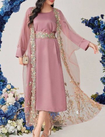 Rochie medie SHEIN, roz pudra