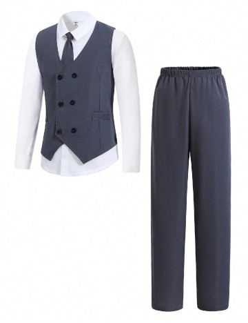Costum Shein Kids, gri