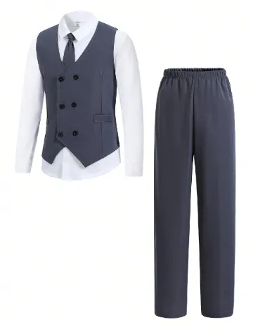 Costum Shein Kids, gri