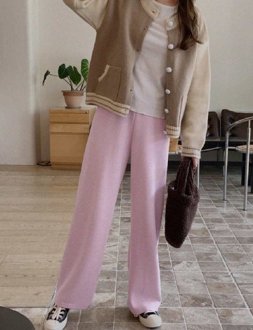 Pantaloni Dazy, roz