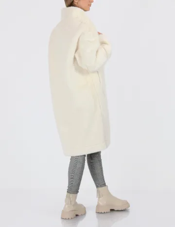 Palton reversibil No-l-ita, alb