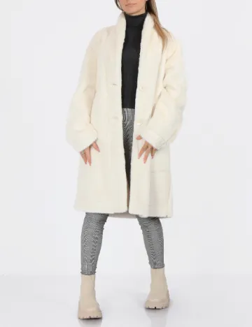 Palton reversibil No-l-ita, alb