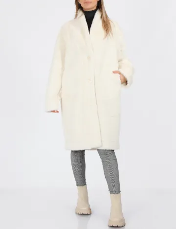 Palton reversibil No-l-ita, alb