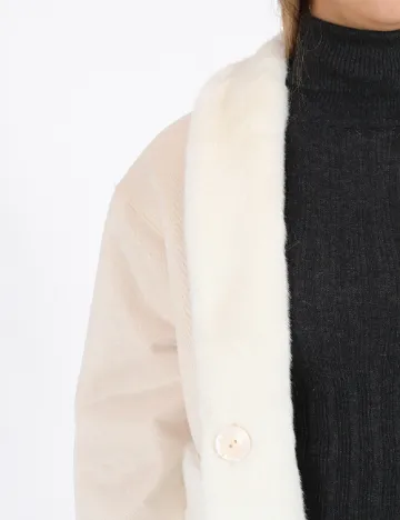 Palton reversibil No-l-ita, alb
