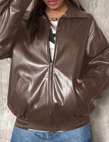 Jacheta Oversize SHEIN, maro