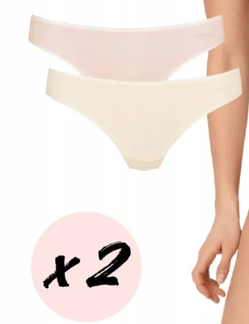 Set chiloti 2 perechi Sloggi by Triumph, crem/roz