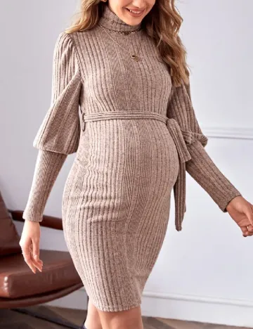 Rochie scurta SHEIN Maternity, roz pudra