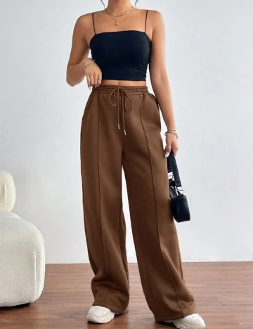 Pantaloni SHEIN, maro