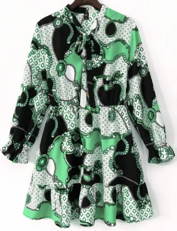 Rochie scurta SHEIN CURVE, verde