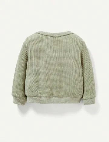 Set bluze Shein Kids, verde/ecru