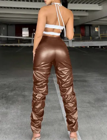Pantaloni SHEIN, maro