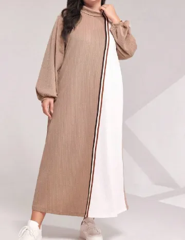 Rochie lunga SHEIN CURVE, maro deschis