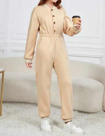 Salopeta Shein Kids, crem