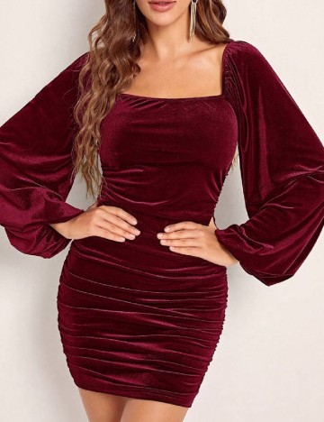 Rochie scurta SHEIN, visiniu
