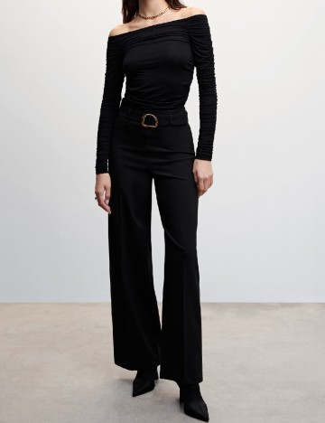 Pantaloni Mango, negru