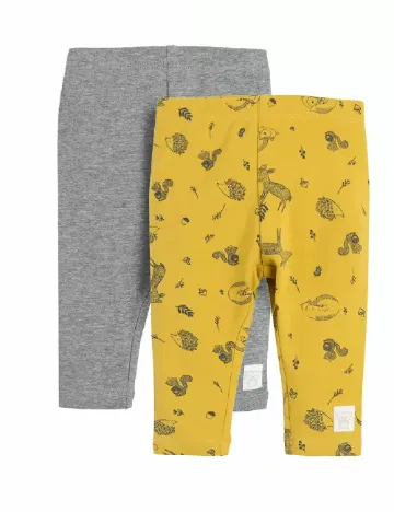 Set colanti 2 perechi Cool Club, gri/galben