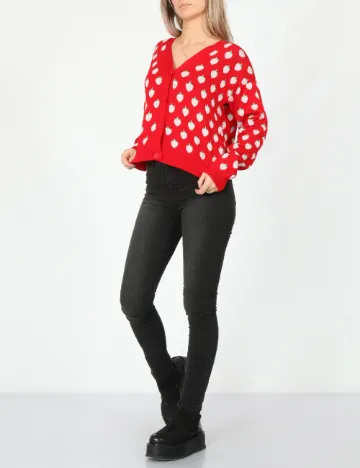 Cardigan Vero Moda, rosu