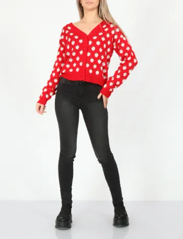 Cardigan Vero Moda, rosu