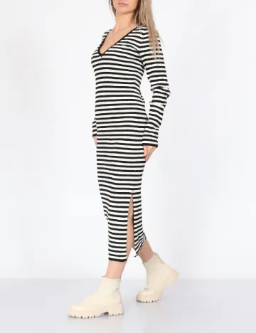 Rochie lunga Jack&Jones, alb/negru