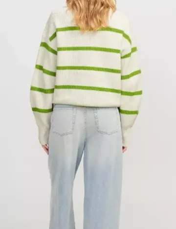 Pulover Jack&Jones, alb/verde
