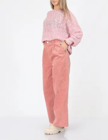 Pantaloni Vero Moda, roz pudra