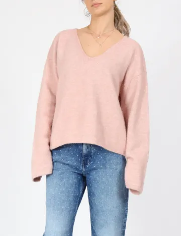 Pulover Vero Moda, roz pudra