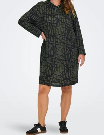 Rochie scurta Only Carmakoma, verde Verde