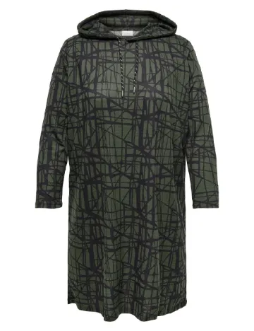 Rochie scurta Only Carmakoma, verde Verde