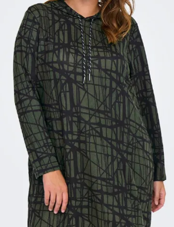 Rochie scurta Only Carmakoma, verde Verde