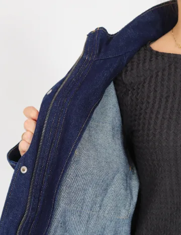 Jacheta Oversize Pieces, bleumarin