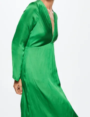 Rochie medie Mango, verde Verde