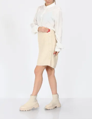 Fusta Vero Moda, ecru