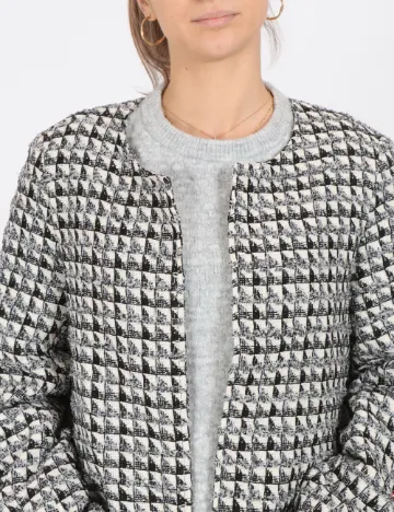 Blazer Vero Moda, alb/negru