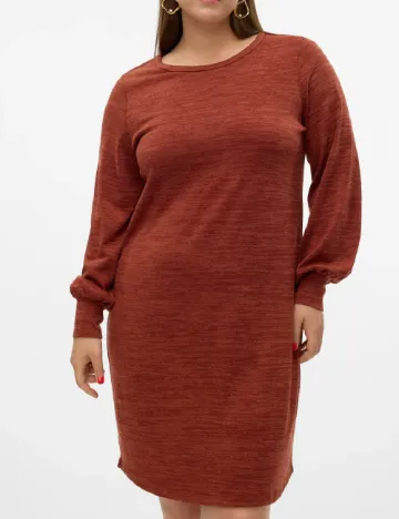 Rochie scurta Vero Moda Curve, maro
