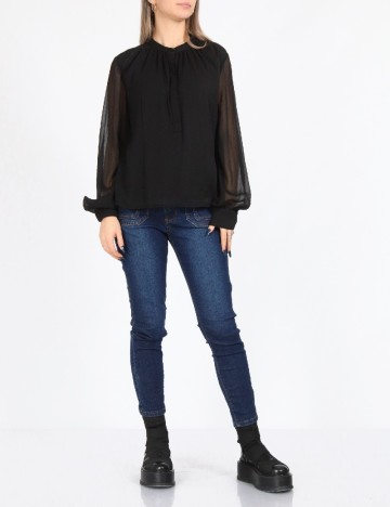 Bluza Pieces, negru
