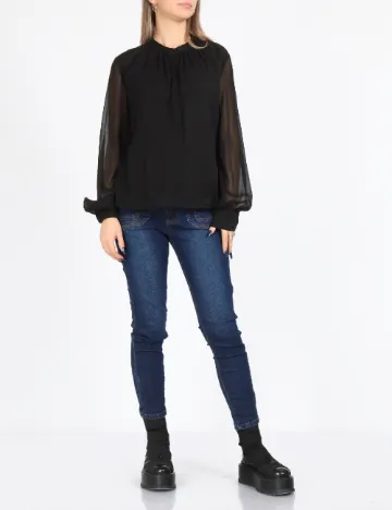 Bluza Pieces, negru