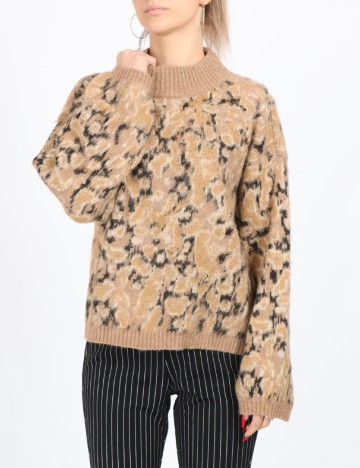 Pulover Pieces, maro