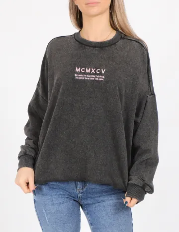 Bluza Oversize Only, gri inchis